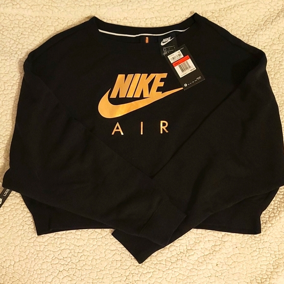 Nike Sweaters - NIKE Air Black & Rose Gold Sweater NWOT